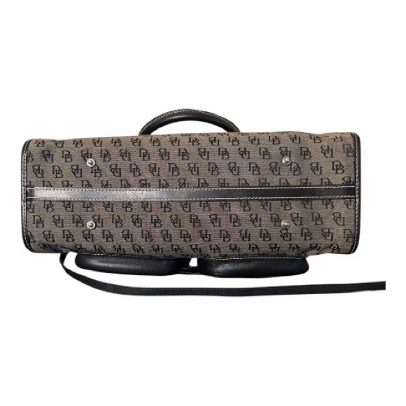 Dooney & Bourke Signature Monogram Double Pocket Satchel/Tote - Picture 5 of 9